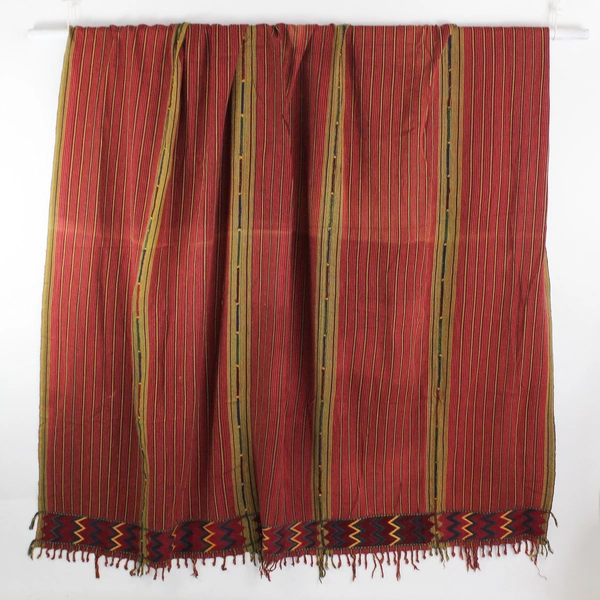 Unbranded Red Striped Woven Throw Blanket 83.5" x 92"
