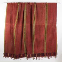 Unbranded Red Striped Woven Throw Blanket 83.5" x 92"