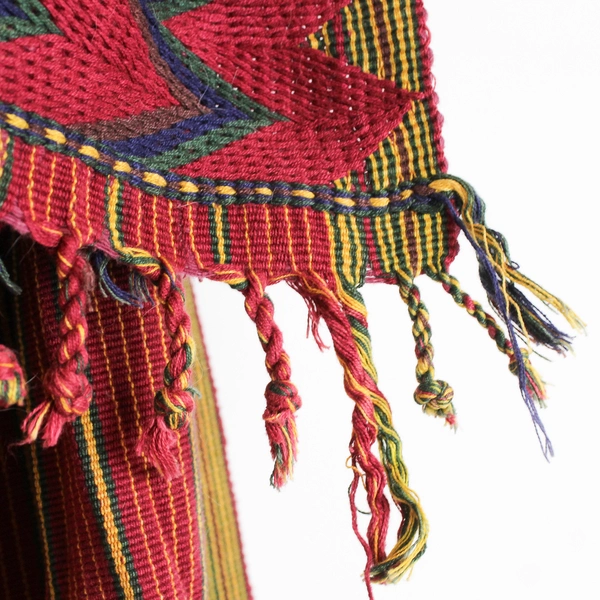 Unbranded Red Striped Woven Throw Blanket 83.5" x 92"