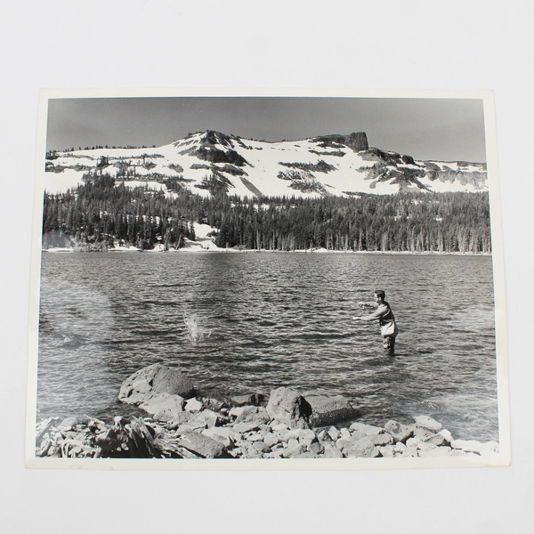 Vintage Three Creeks Lake Fishing 8X10 Photo Sisters Oregon Highway Department