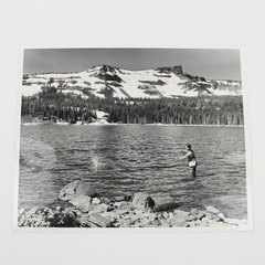 Vintage Three Creeks Lake Fishing 8X10 Photo Sisters Oregon Highway Department