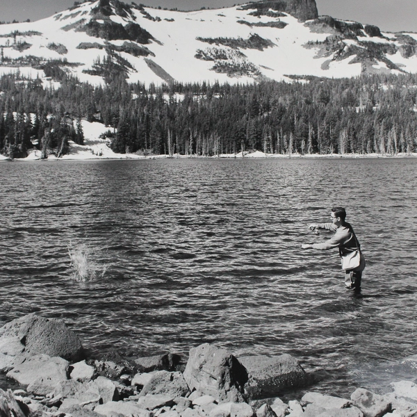 Vintage Three Creeks Lake Fishing 8X10 Photo Sisters Oregon Highway Department