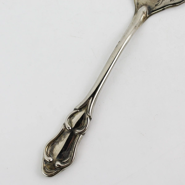 Silver Plated Spatula Server 11 3/4” Scroll Pattern Blade