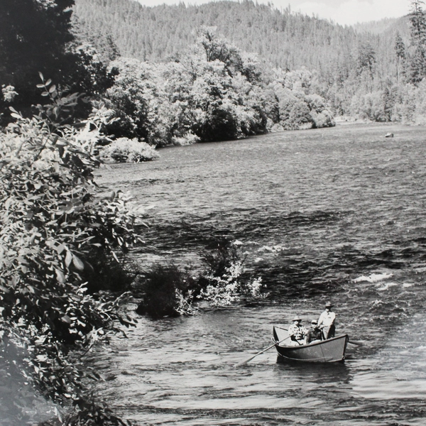 Vintage McKenzie River Drift Boat Fishing 8X10 Photo Oregon Highway Department