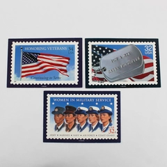 Lot Of 3 USPS Commemorative Stamp Postcards Veterans Women In Military POW MIA 