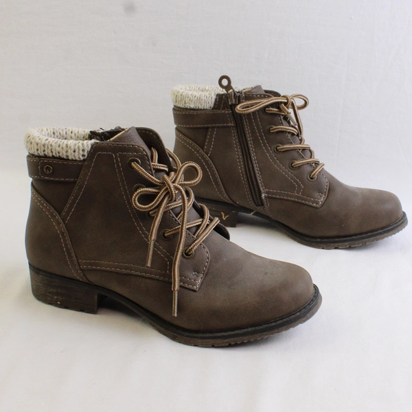 Sporto Brown Faux Leather Bootie Women's Size 7M