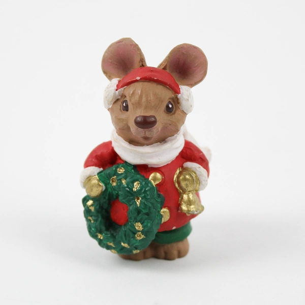 Lot of 2 Russ Berrie & Co. Christmas Mouse Figurines 1980's