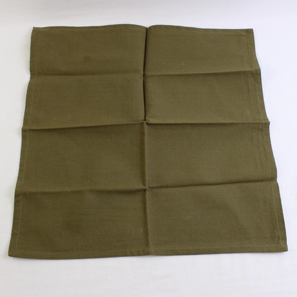 Lot Of 2 Unbranded Matching Solid Olive Green Color Fabric Napkins 18" x 18"