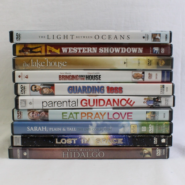 Lot of 10 Multiple DVD Movies Rated PG/PG-13 Action Comedy Romance