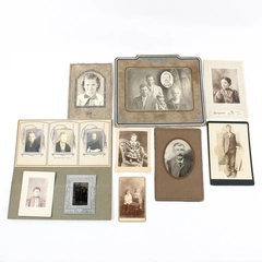 Lot of 10 Family Photos DeLong Leroux Family Harper Kansas 1880s 1940s