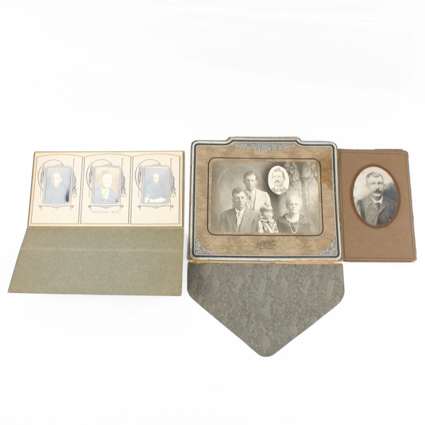 Lot of 10 Family Photos DeLong Leroux Family Harper Kansas 1880s 1940s