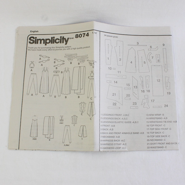 Simplicity Andrea Schewe 8074 Princess/Warrior Costumes Womens Size H5 (6-14)