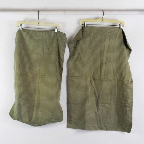 Lot Of 2 Royal Sateen Green Striped Standard Pillow Shams 100% Egyptian Cotton