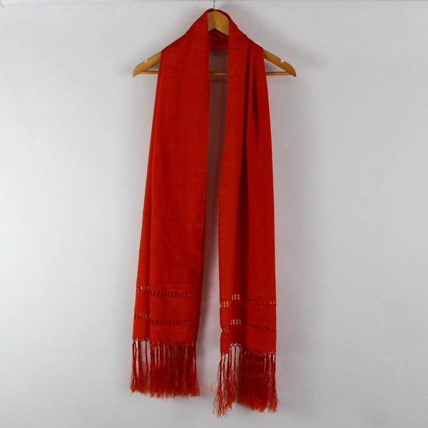 Lot of 4 Multicolor Fringe Rectangle Scarves with Various Textures 