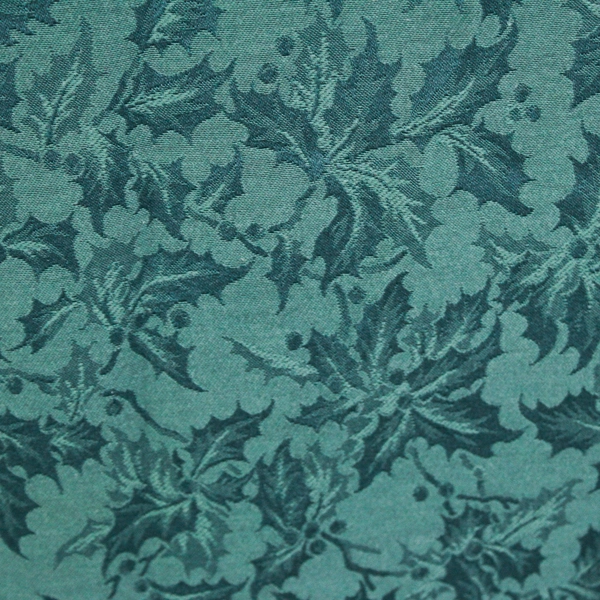 Dark Green Holly Christmas Tablecloth 58" x 124"