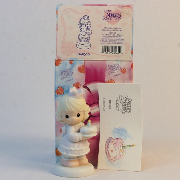 Enesco Precious Moments Figure “Birthday Wishes With Hugs & Kisses” 1996 #139556