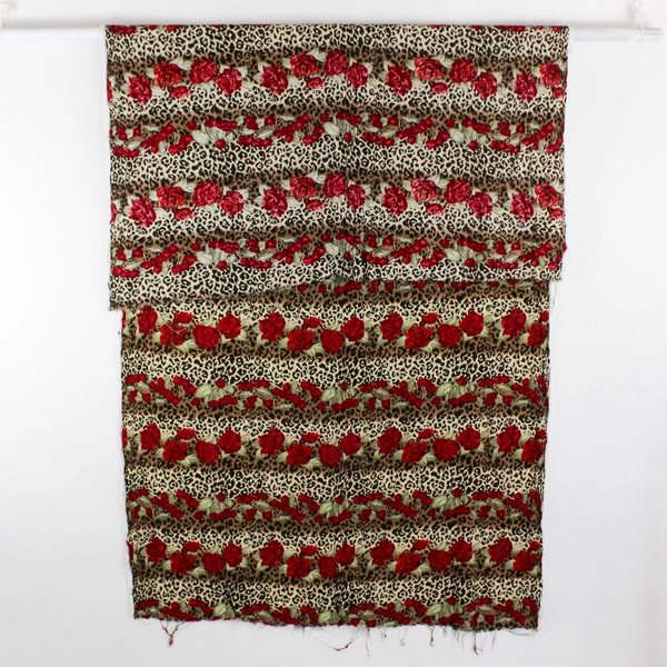 Harriet Sawyer for Euro-American Rose and Jaguar Print Fabric 97" x 1.5 Yds