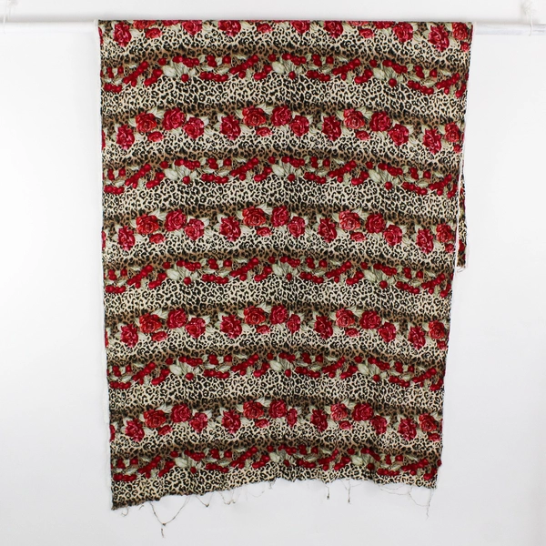 Harriet Sawyer for Euro-American Rose and Jaguar Print Fabric 97" x 1.5 Yds