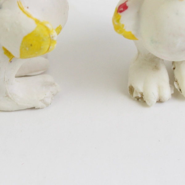 Lot of 8 Vintage Hard Plastic Mini Chicks Figurines