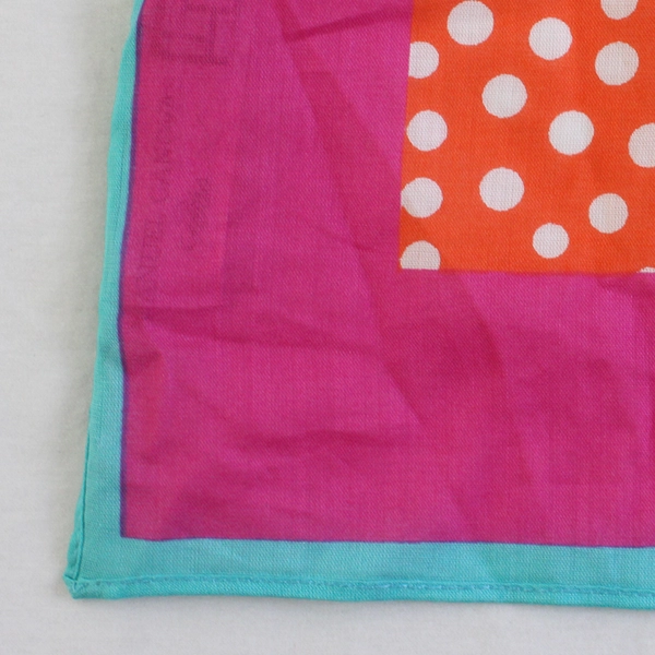 Manuel Canovas Paris Blue Pink Orange Fish Print Scarf 38" x 55"