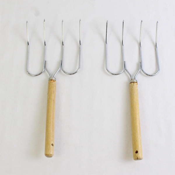 Set of 2 Stainless Steel Turkey Lifter Forks Thanksgiving Roasting