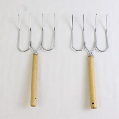 Set of 2 Stainless Steel Turkey Lifter Forks Thanksgiving Roasting