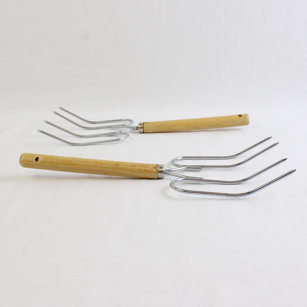 Set of 2 Stainless Steel Turkey Lifter Forks Thanksgiving Roasting