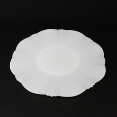 Vintage McBeth Evans American Sweetheart Monax White Glass Platter 12"