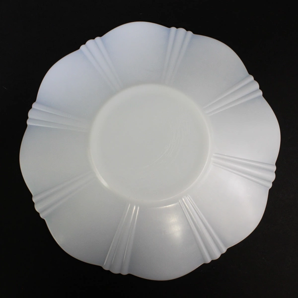 Vintage McBeth Evans American Sweetheart Monax White Glass Platter 12"