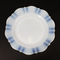 1930s MacBeth Evans American Sweetheart Monax White Glass Luncheon Plate 9” 