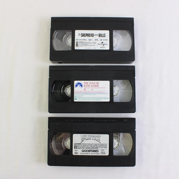 Lot of 3 J-Wayne VHS Movies Shepherd of Hills, Sons of Katie Elder, McClintock