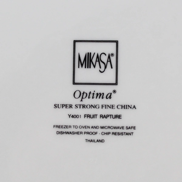 Mikasa Fine China Optima Y4001 FRUIT RAPTURE Dinner Plate 10.75"