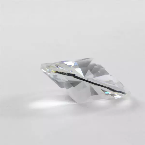 Clear Faceted Crystal Glass Circular Paperweight 1.5" Desk Decor