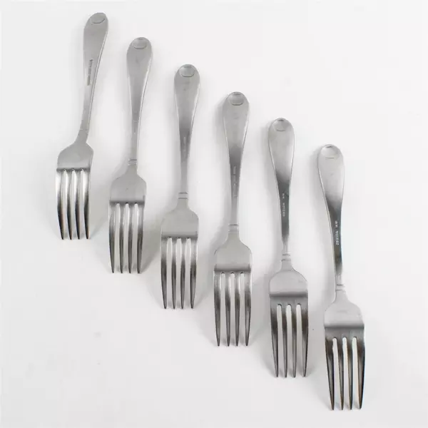 Oneida Satin Garnet Stainless Set of 6 Forks 8" Classic