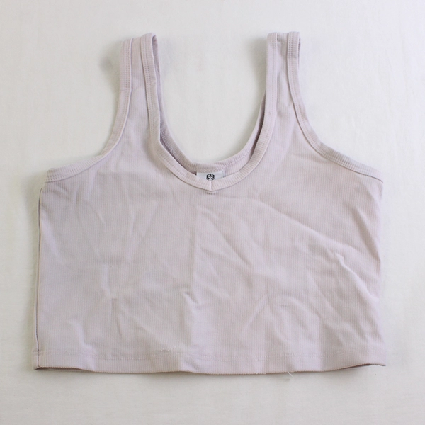 Zine Pale Lavender Cropped Tank Top Women's Size Medium