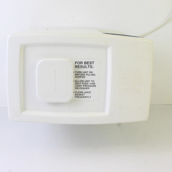 Oster Automatic Juice Extractor White 323-08B Tested Works No Instruction Book