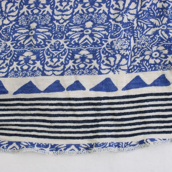 Lucky Brand Knit Boho Top Tee Short Sleeve Floral Print