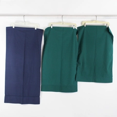 Lot Of 3 Unbranded Solid Color Pillowcases 2 Green & 1 Blue (3 Assorted Sizes)