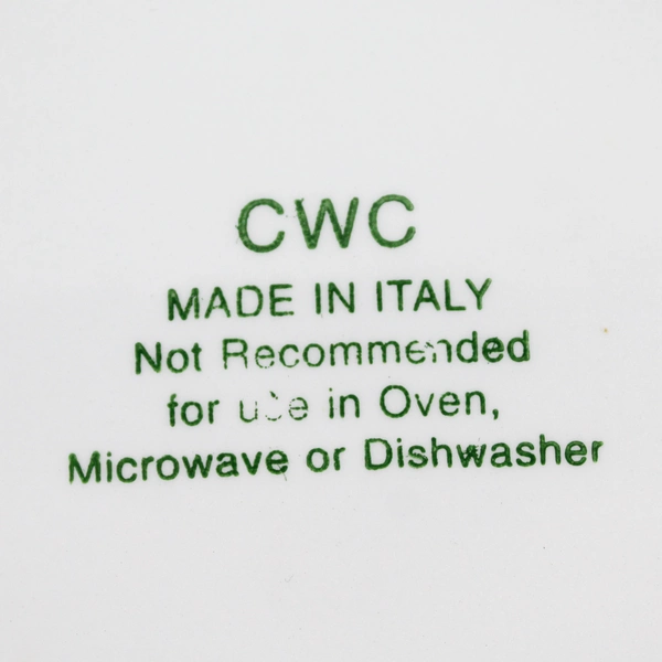 CWC Italian Yellow and Black Covered Square Ceramic Serving Dish With Writing 