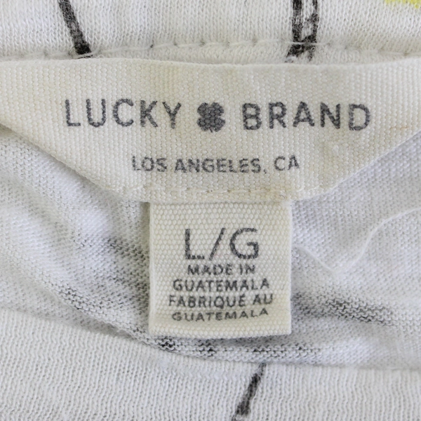 Lucky Brand Tee Shirt Women's Size L Palm Tree Print