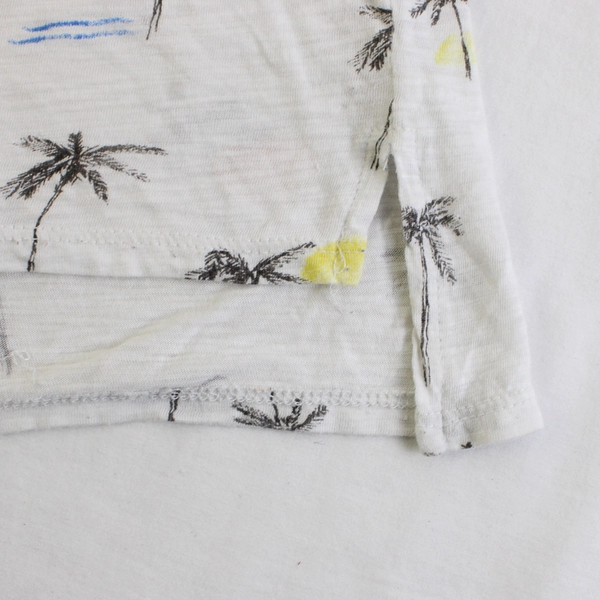 Lucky Brand Tee Shirt Women's Size L Palm Tree Print