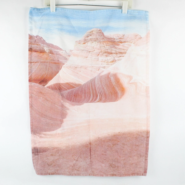 Lot Of 5 Anko Desert Scene Large Fabric Napkins 100% Cotton 19.5" x 27"