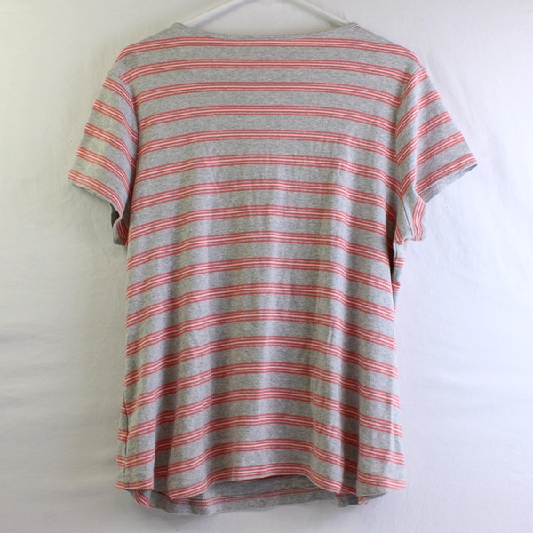 Women's XL Croft & Barrow Striped Short Sleeve Classic Tee Henley
