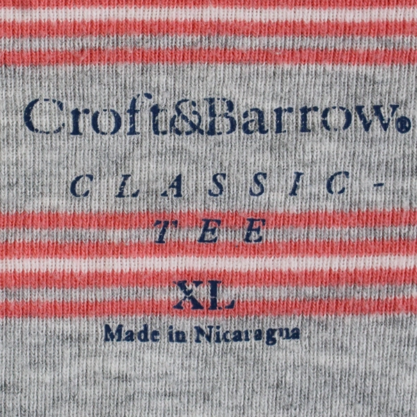 Women's XL Croft & Barrow Striped Short Sleeve Classic Tee Henley