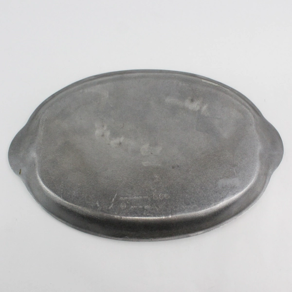 Wilton Armetale Bruce Fox Design Pewter Scallop Handle Oval Serving Tray 16.5"