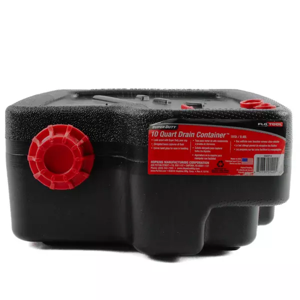 FloTool 42001MI Super Duty 10 Quart Drain Container Oil Pan Leak Proof Pour Cap