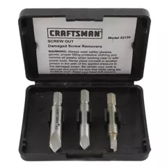 Sears Craftsman USA 52154 Damaged/Stripped Screw Remover Set 3pc