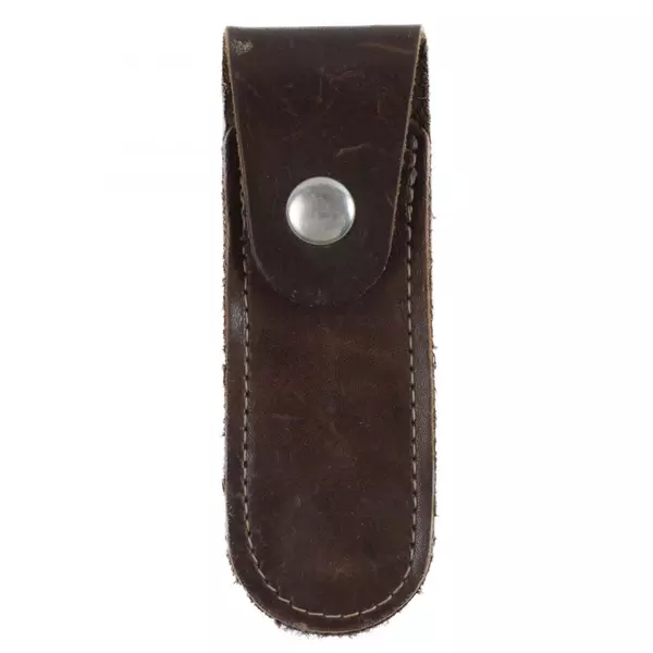 Dark Brown Leather Knife Sheath Case w/ Belt Loop Fits Up to 5.25" Blade