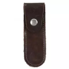 Dark Brown Leather Knife Sheath Case w/ Belt Loop Fits Up to 5.25" Blade