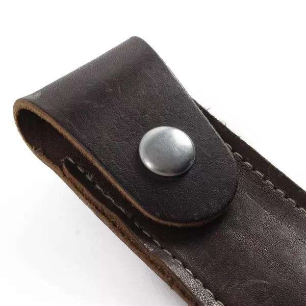 Dark Brown Leather Knife Sheath Case w/ Belt Loop Fits Up to 5.25" Blade